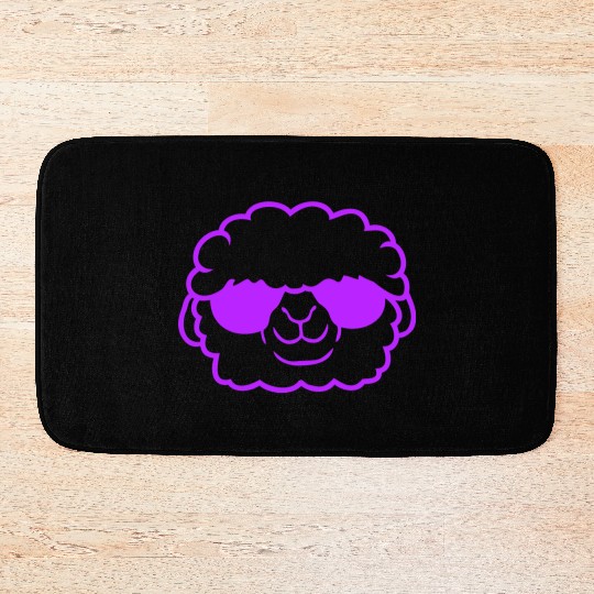 Sheep Sunglasses Cool Party Lamb Cute Head Face Bath Mats