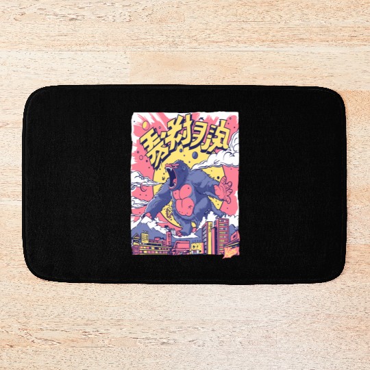 Kaiju Gorilla – Neon City Rampage Bath Mats