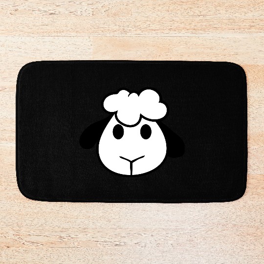 Sheep Face Head Cute Small Baby Lamb Sweet Comic Bath Mats