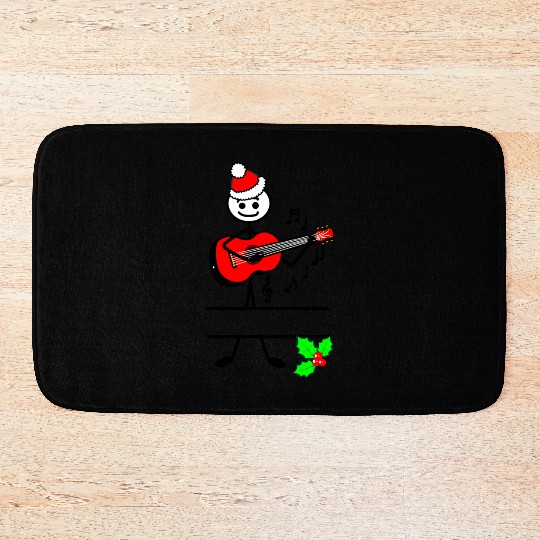 Guitar Christmas for Christmas songs Bath Mats