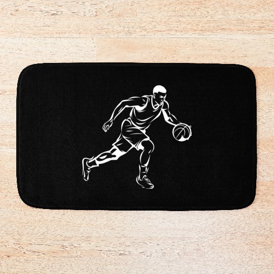 Basketball Boy Graphic Bath Mats