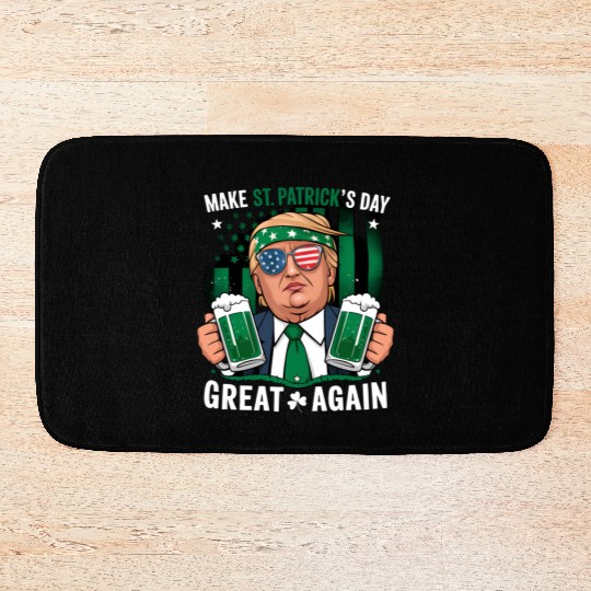 Make St Patrick's Day Great Again Irish Trump Bath Mats