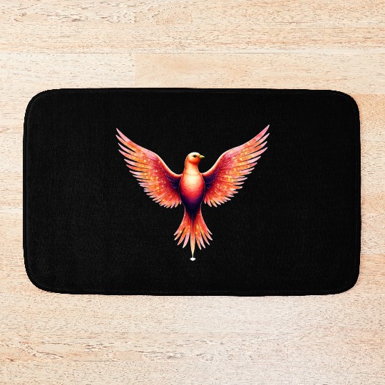 Celestial Flamebird Bath Mats