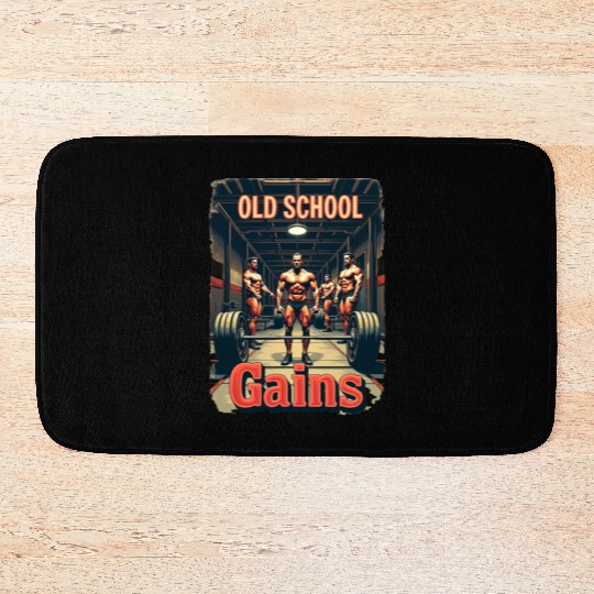 Old School Gains Bath Mats