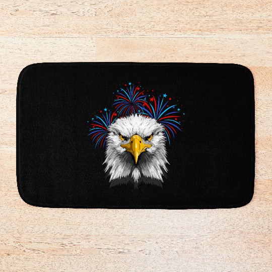 American Flag Patriotic Eagle 4th of July Bath Mats
