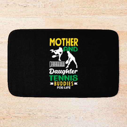 Mother And Daughter Tennis Buddies Bath Mats
