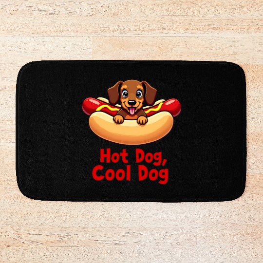 Funny Hot Dog Dachshund Bath Mats