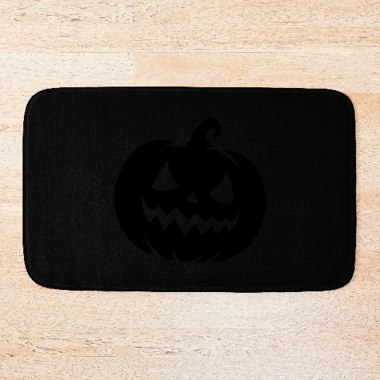 Cheeky Magical Pumpkin Lantern With A Cheeky Grin Bath Mats