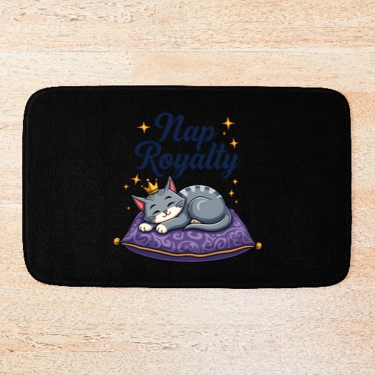 Nap Royalty - Crowned Cat Design Bath Mats