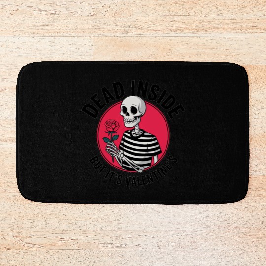 Valentine's Day Men's Bath Mats | Dead Inside