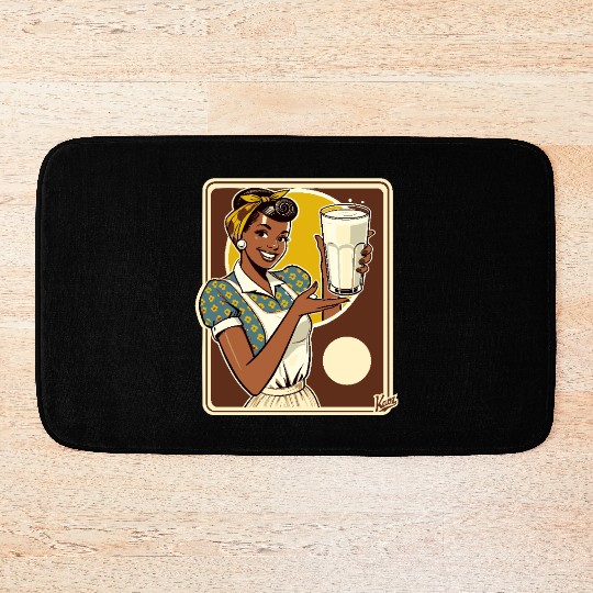 Retro Milk Lady – Vintage Style Bath Mats