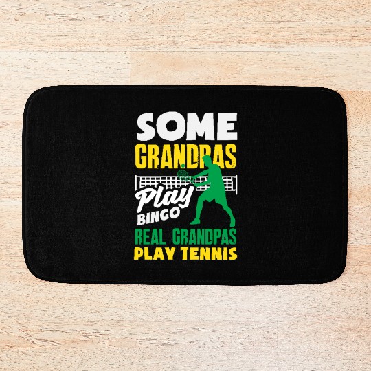 Real Grandpas Play Tennis Passion Bath Mats