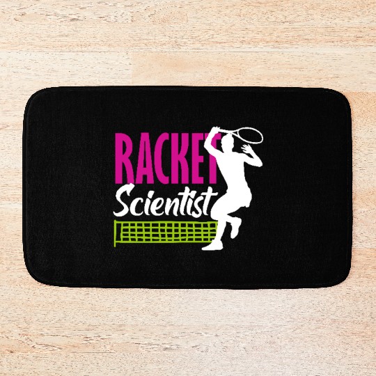 Racket Scientist Tennis Enthusiast Design Bath Mats