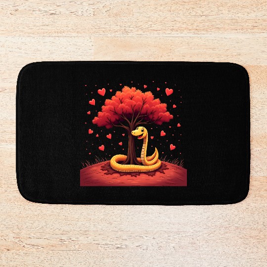 I love my snake heart tree Bath Mats