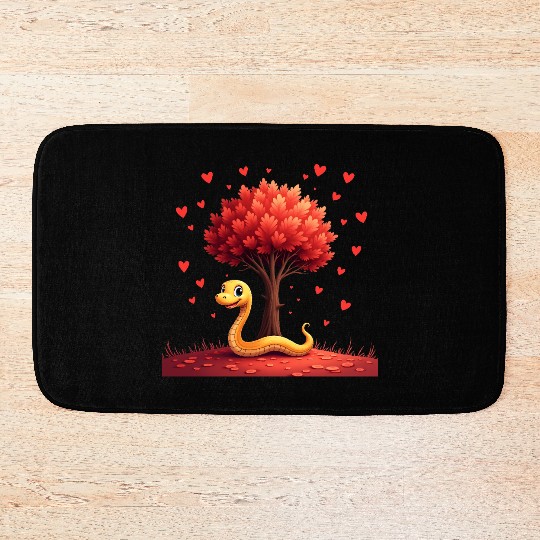 I love my snake heart tree Bath Mats