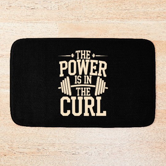 Hammer Curls Bodybuilding Fitness Workout Gym Bath Mats