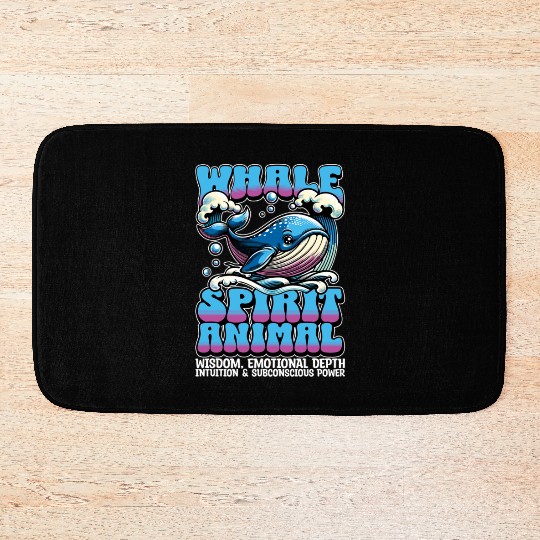 Whale Spirit Animal Wisdom Sailing Whale Watching Bath Mats