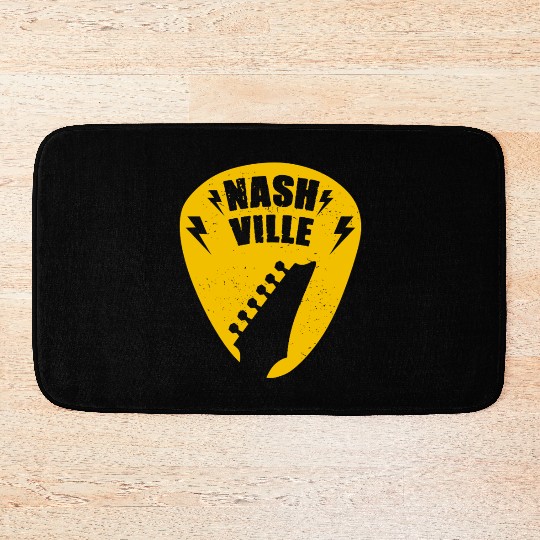 Nashville Music City Guitar Pick Bath Mats