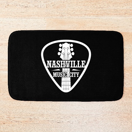 Nashville Music City Guitar Pick Bath Mats