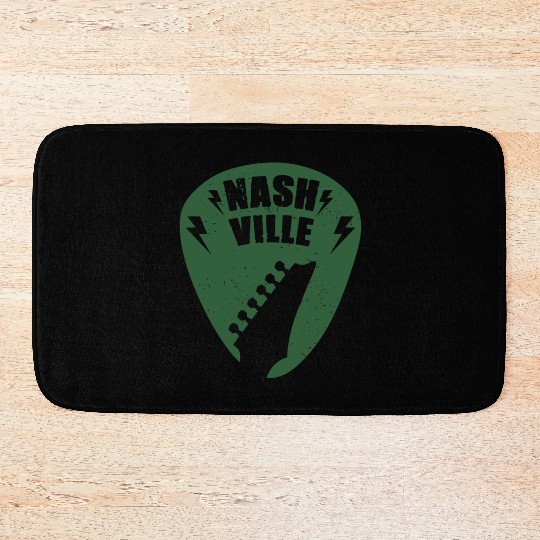 Nashville Music City Guitar Pick Bath Mats