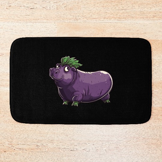 Hip Eggplant Bath Mats