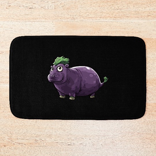 Hip Eggplant Bath Mats
