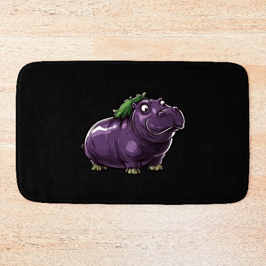Hip Eggplant Bath Mats