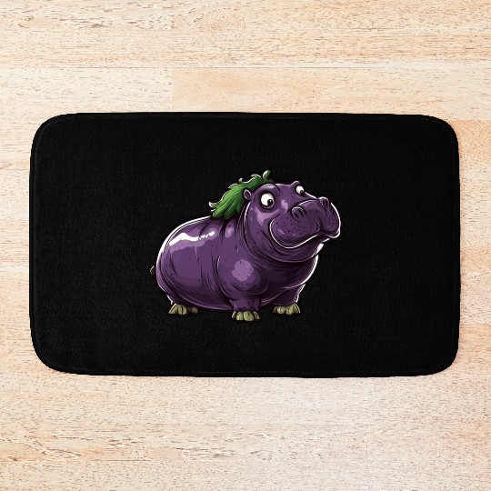 Hip Eggplant Bath Mats