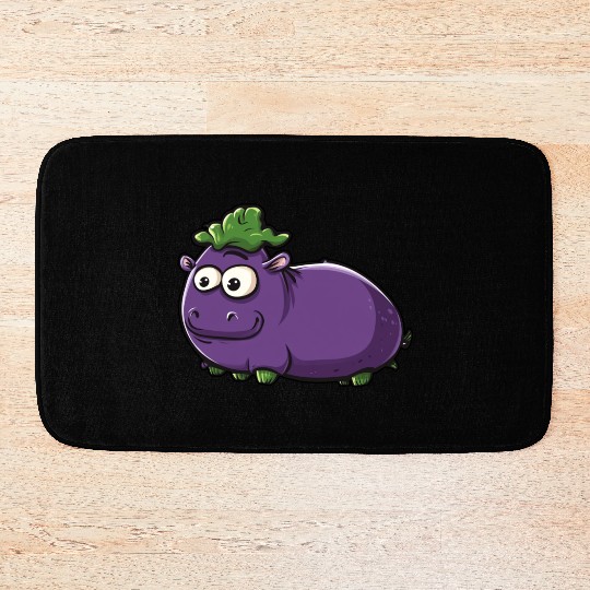 Hip Eggplant Bath Mats