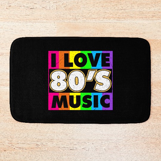 Retro 80s Style design – Perfect for Nostalgia Fa Bath Mats