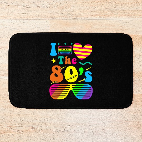 Retro 80s Style design – Perfect for Nostalgia Fa Bath Mats