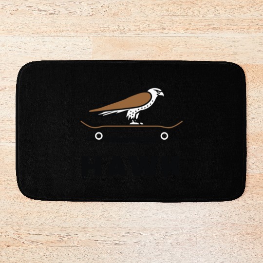 Hawk Skater Fan Skateboard Stunts Freestyle Gift Bath Mats