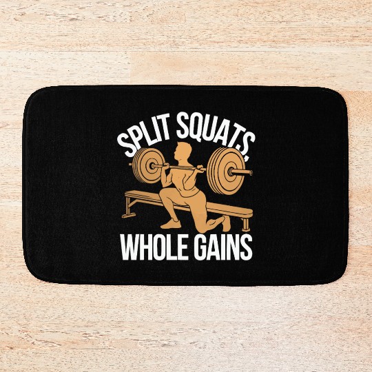 Bulgarian Squat Exercise Fitness Workout Gym Bath Mats