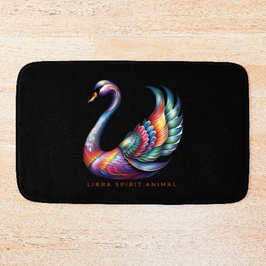 Libra Spirit Animal Swan Alebrije Bath Mats