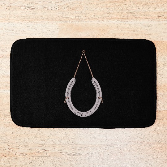 Horseshoe to bring you good luck Bath Mats