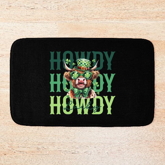Howdy Howdy Howdy Lucky St Patricks Bath Mats