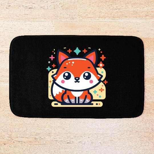 Cute Little Fox 1 Bath Mats