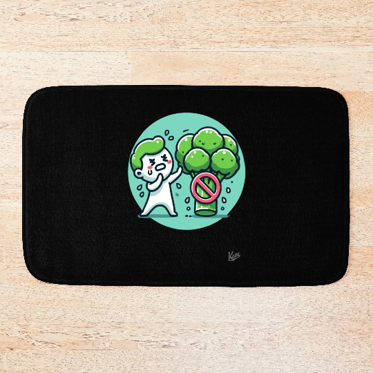 No Broccoli – Funny Anti-Veggie Design Bath Mats