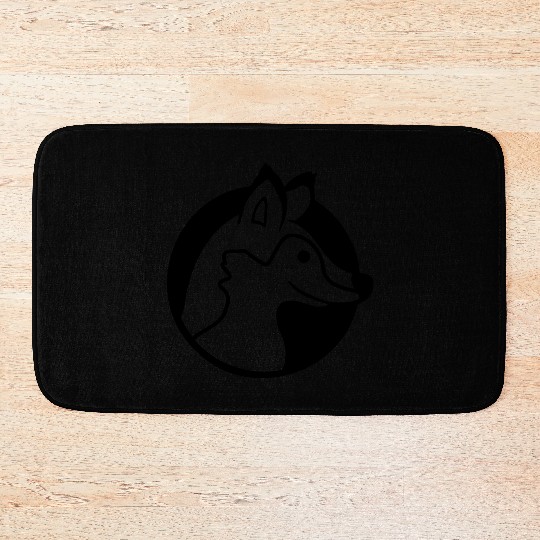 Red Fox in a Hole Wild Animal Looks Cool Face Head Bath Mats