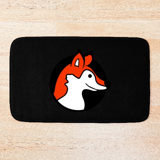 Red Fox in a Hole Wild Animal Looks Cool Face Head Bath Mats
