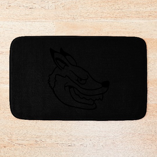 Fox Evil Look Dangerous Crazy Wild Animal Fun Face Bath Mats