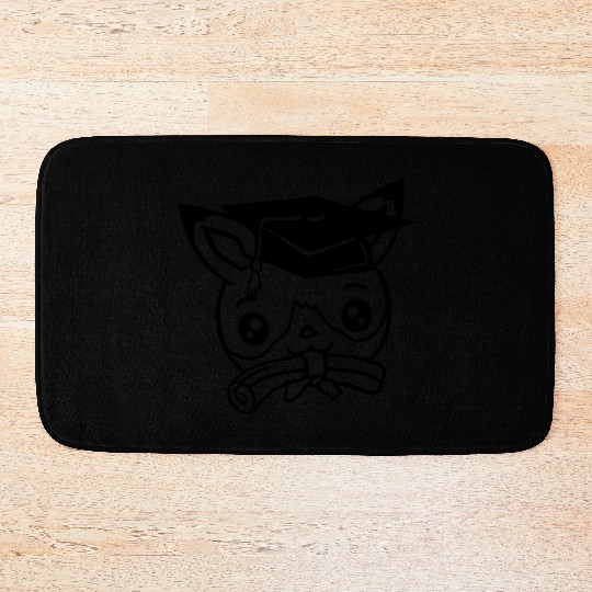 Fox High School Diploma Certificates College Hat Bath Mats
