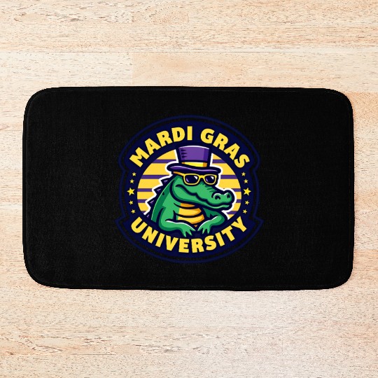 Mardi Gras University Alligator Men's Mardi Gras Bath Mats