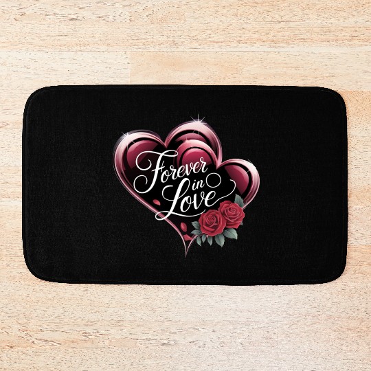 Forever in Love – Unique Valentine's Day Design Bath Mats