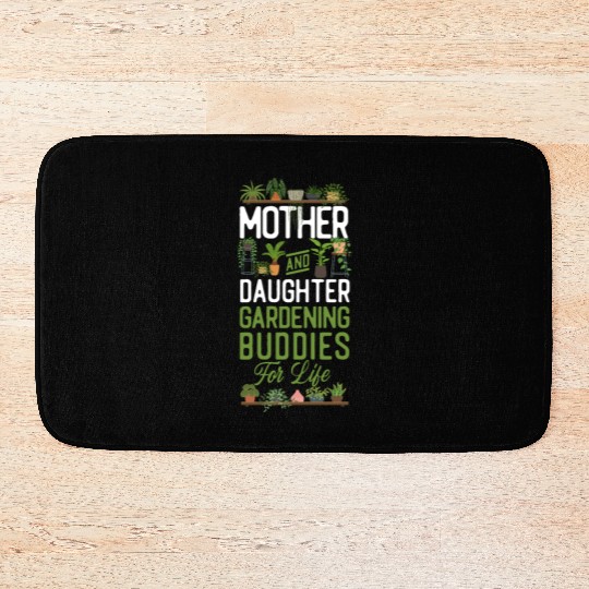 Plant Lover Gardening Mom Daughter Bath Mats