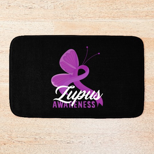 Lupus Awareness Butterfly Embrace Bath Mats