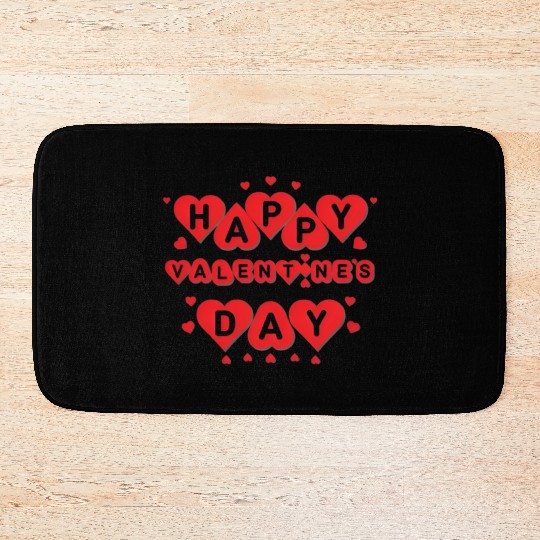 Happy Valentine's Day. Bath Mats