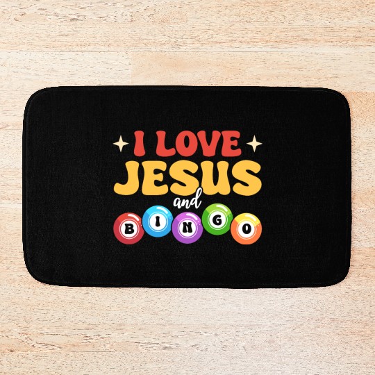 I Love Jesus and Bingo Bath Mats
