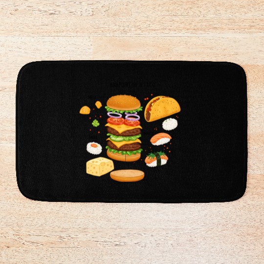 Anatomy of a Taco Deconstructed Delight Bath Mats