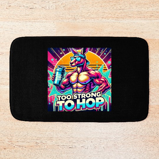 Retro Muscle Kangaroo Bath Mats